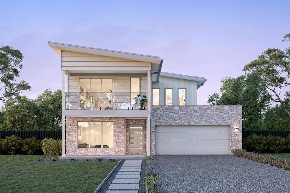 Bellavista 30 house design with Scamander with balcony facade