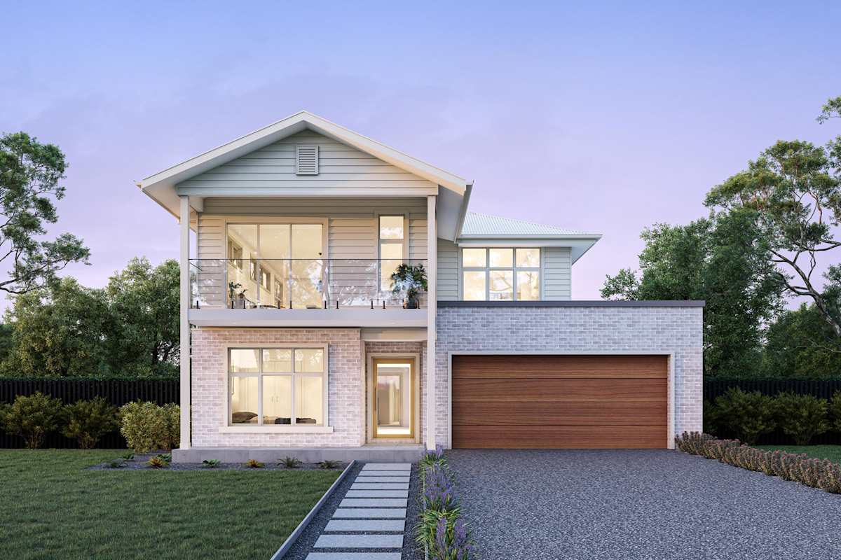 Bellavista 30 house design with Bayport with balcony facade