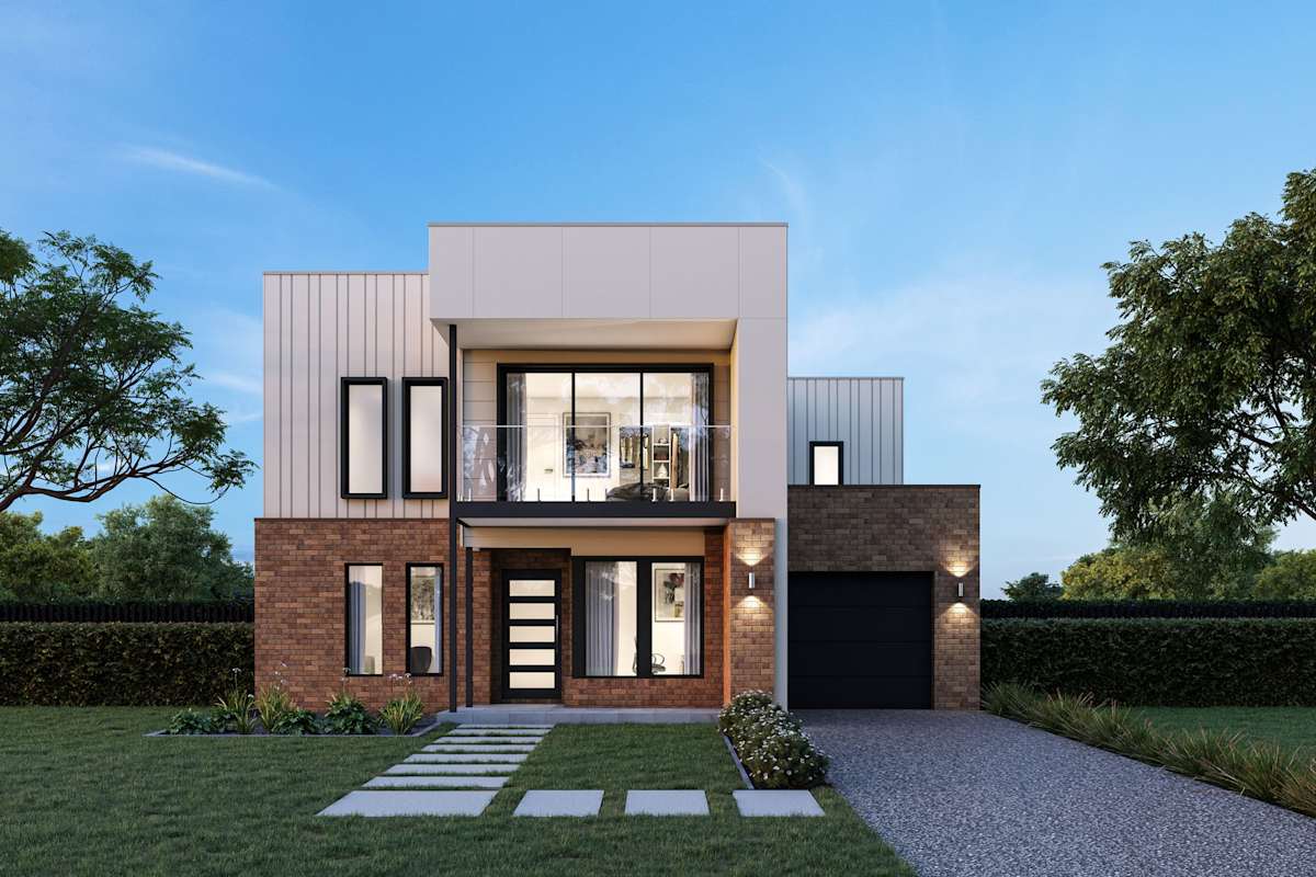 Beechford 25 house design with Astoria with balcony facade
