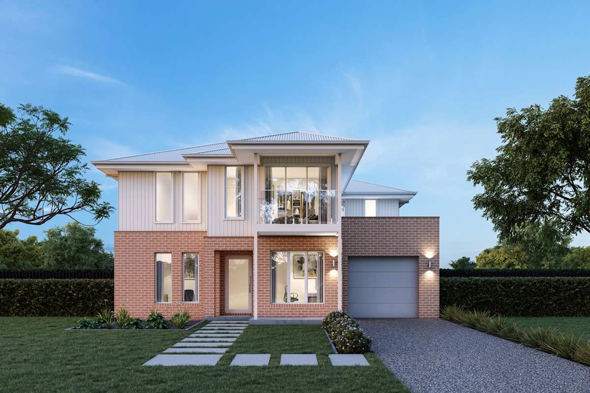 Beechford 25 house design with Classic with balcony facade
