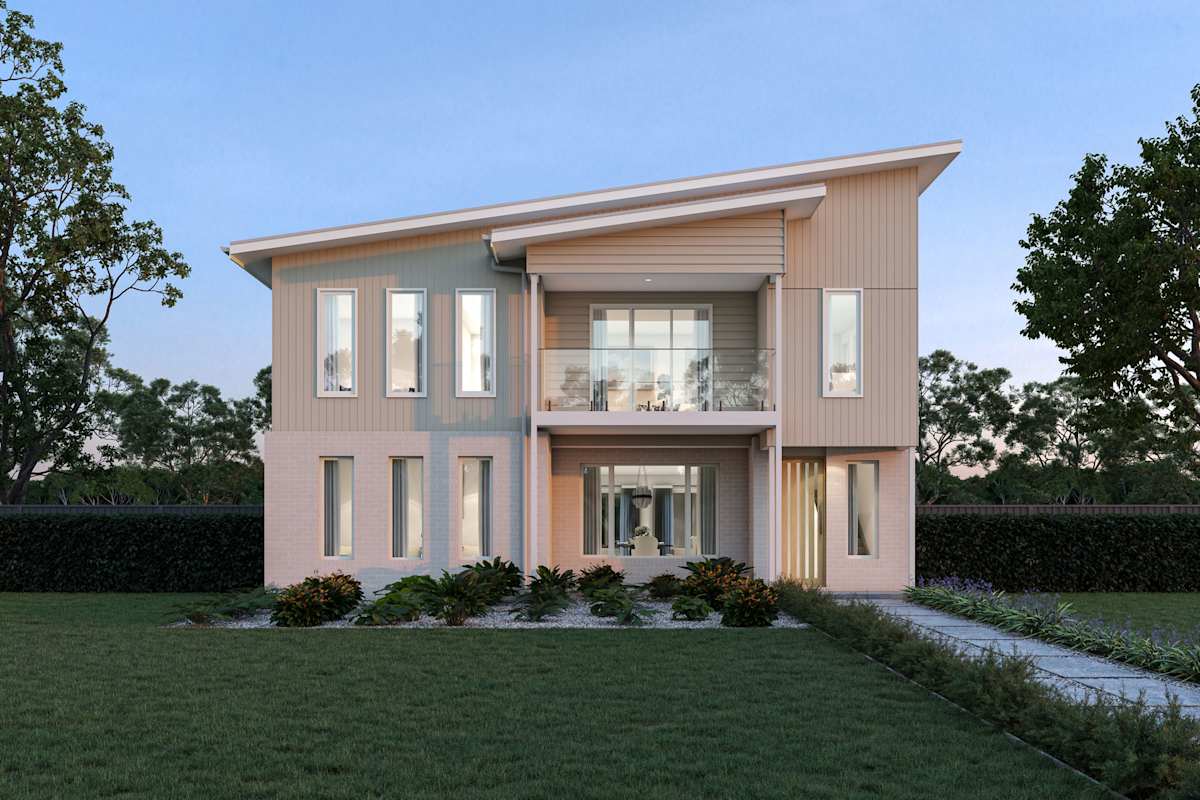 Chadwick 27 house design with Scamander with balcony facade