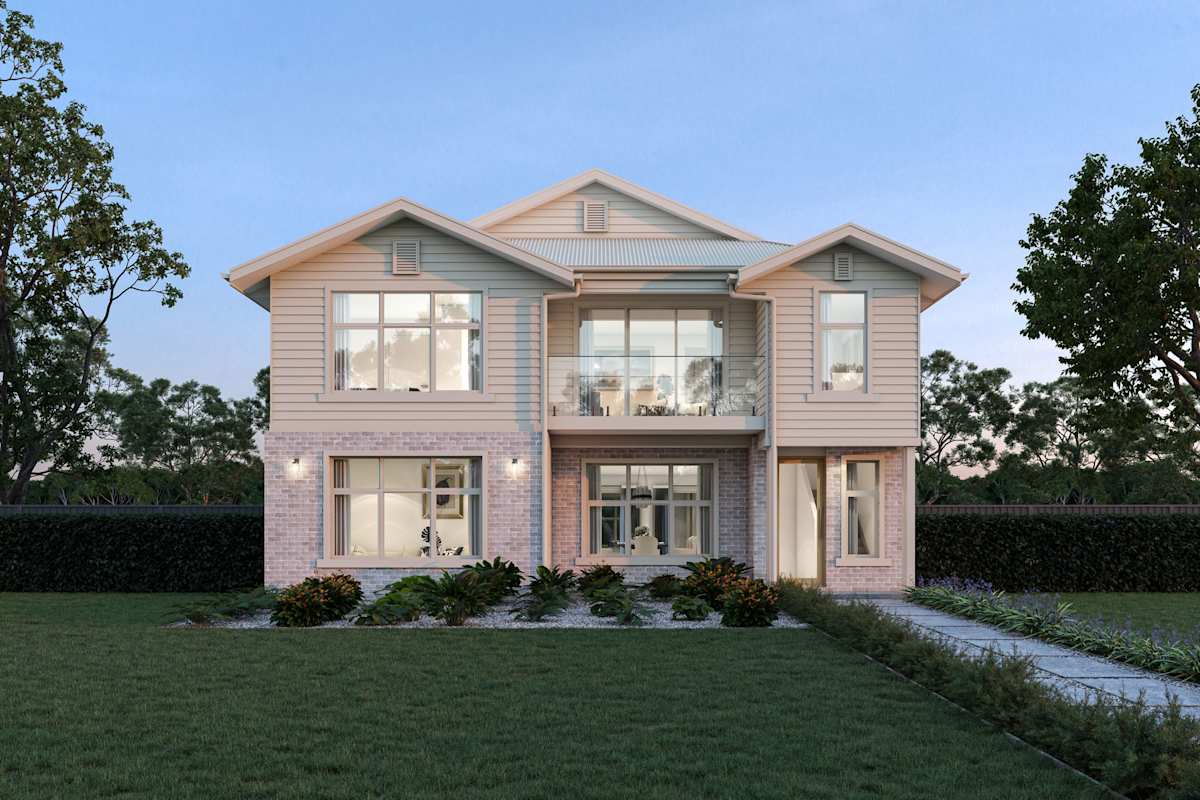 Chadwick 27 house design with Bayport with balcony facade