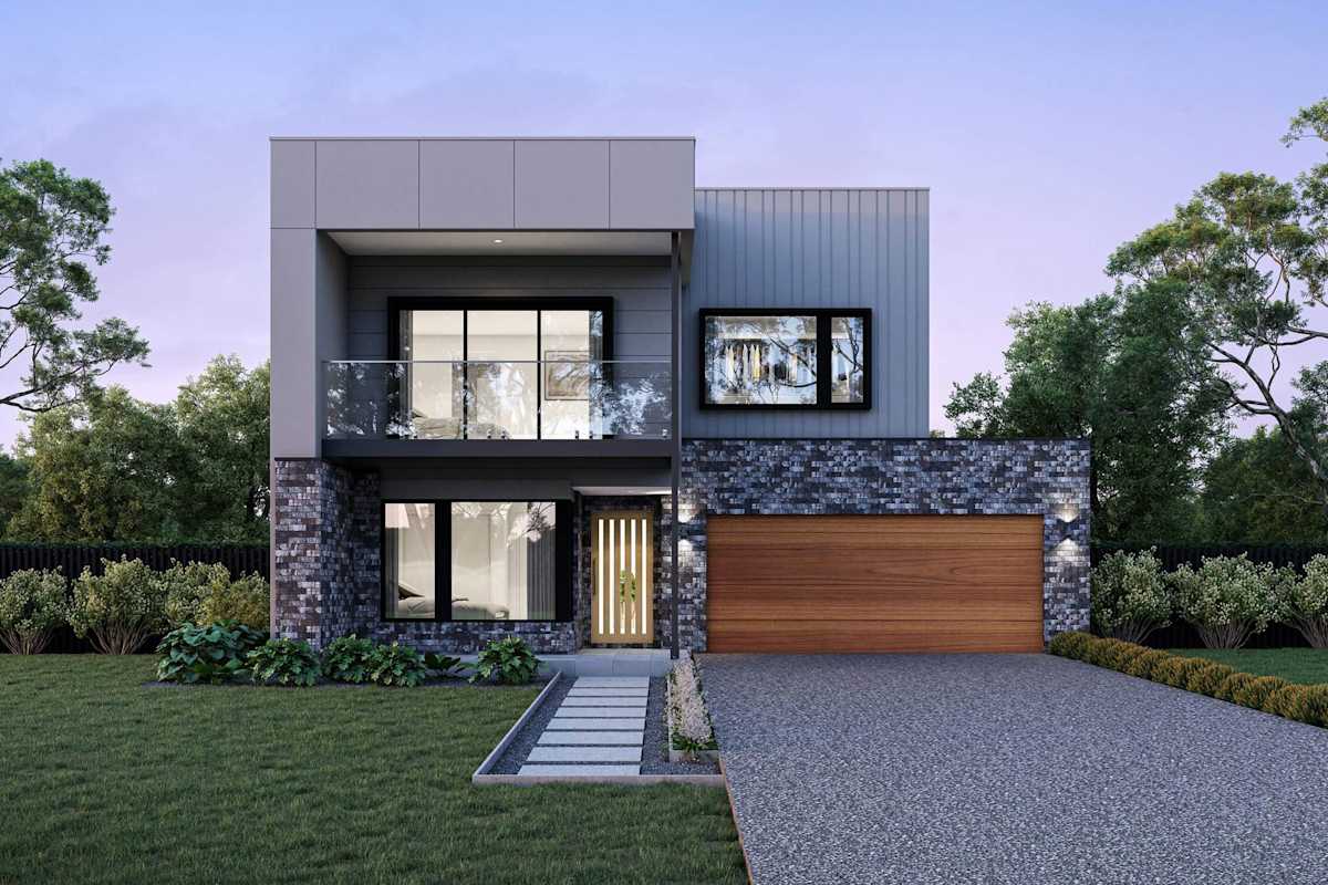 Clearwater 32 house design with Astoria with balcony facade