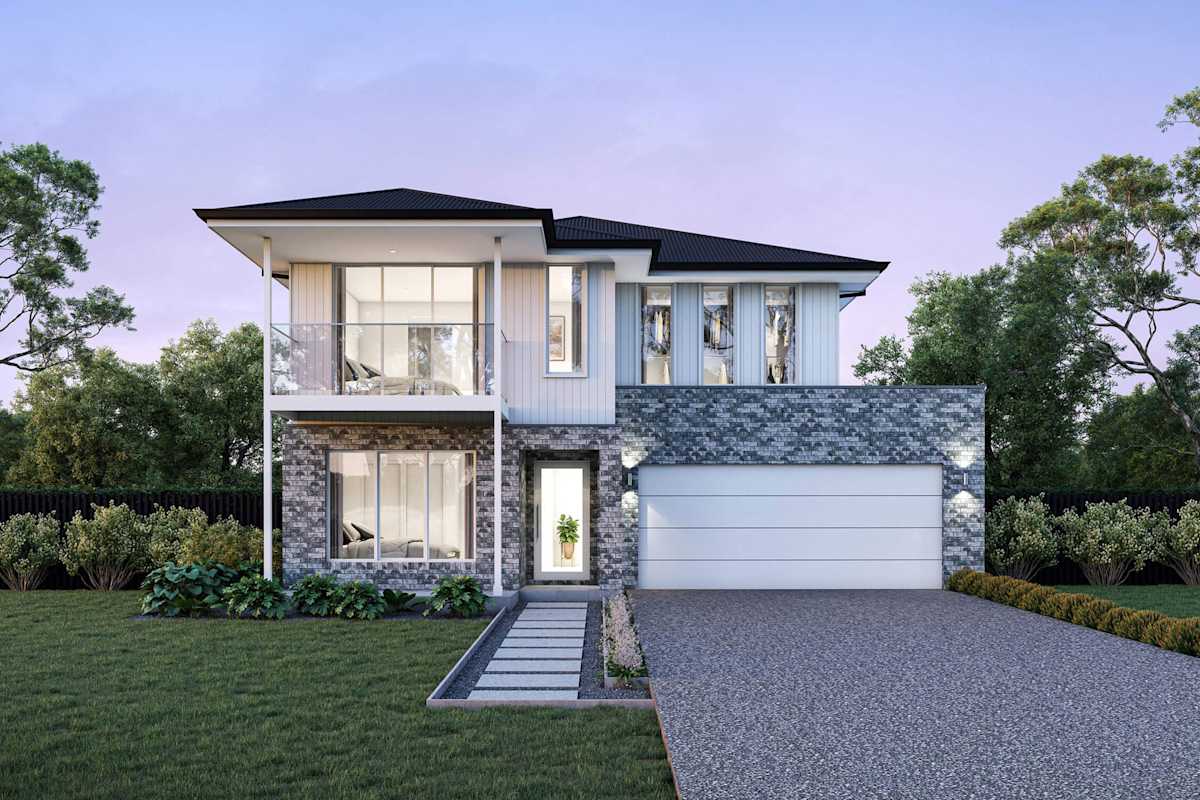 Clearwater 32 house design with Classic with balcony facade