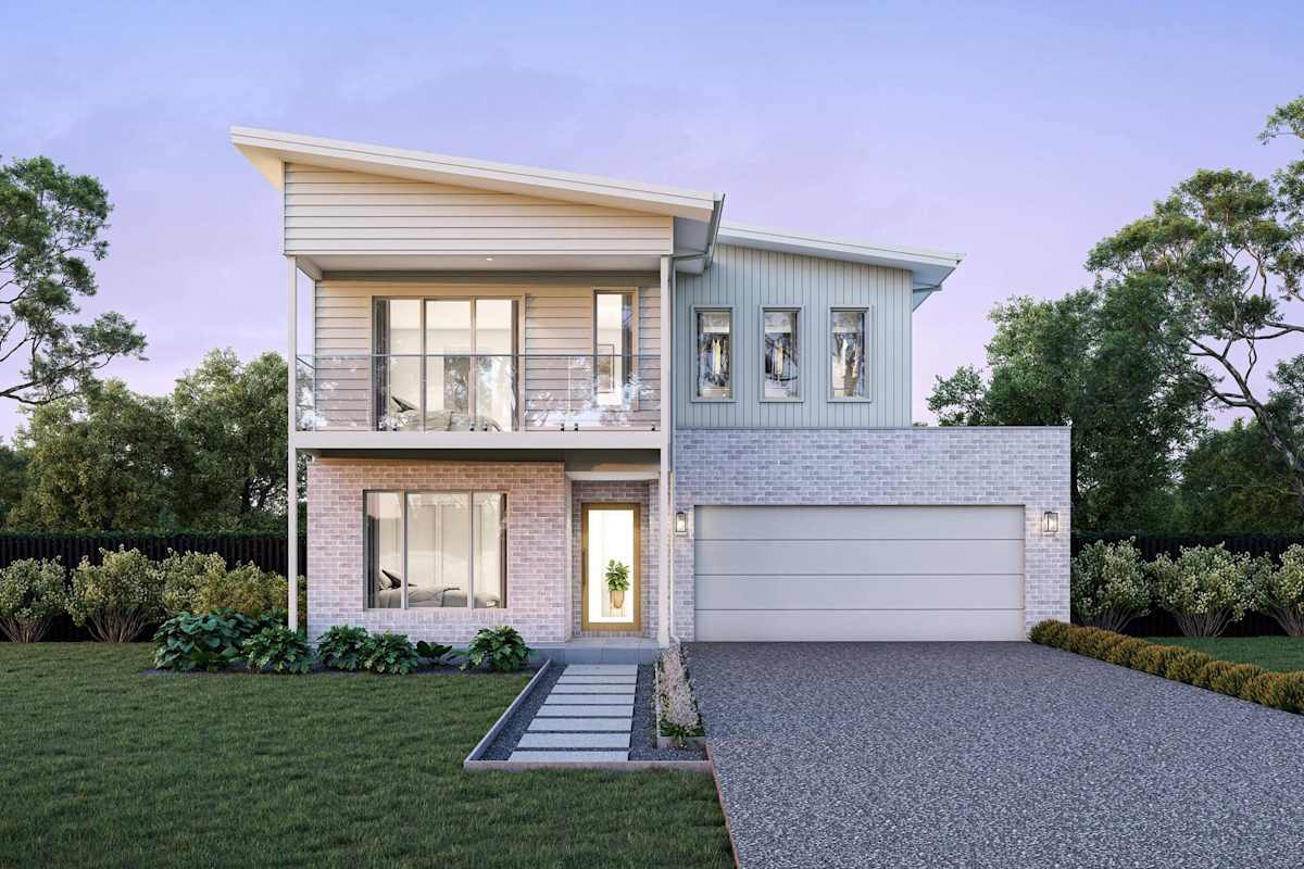 Clearwater 32 house design with Scamander with balcony facade