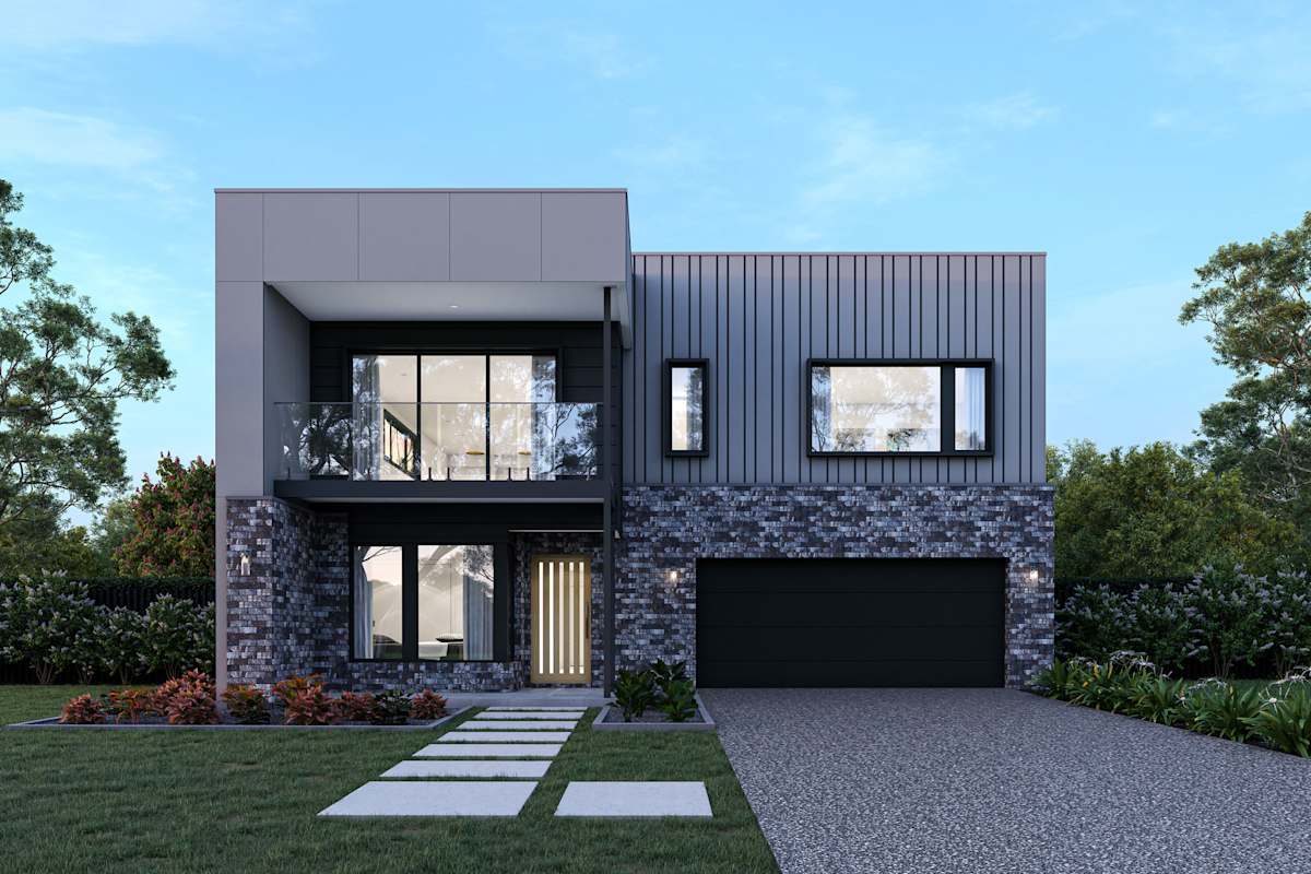 Douglas 27 house design with Astoria with balcony facade
