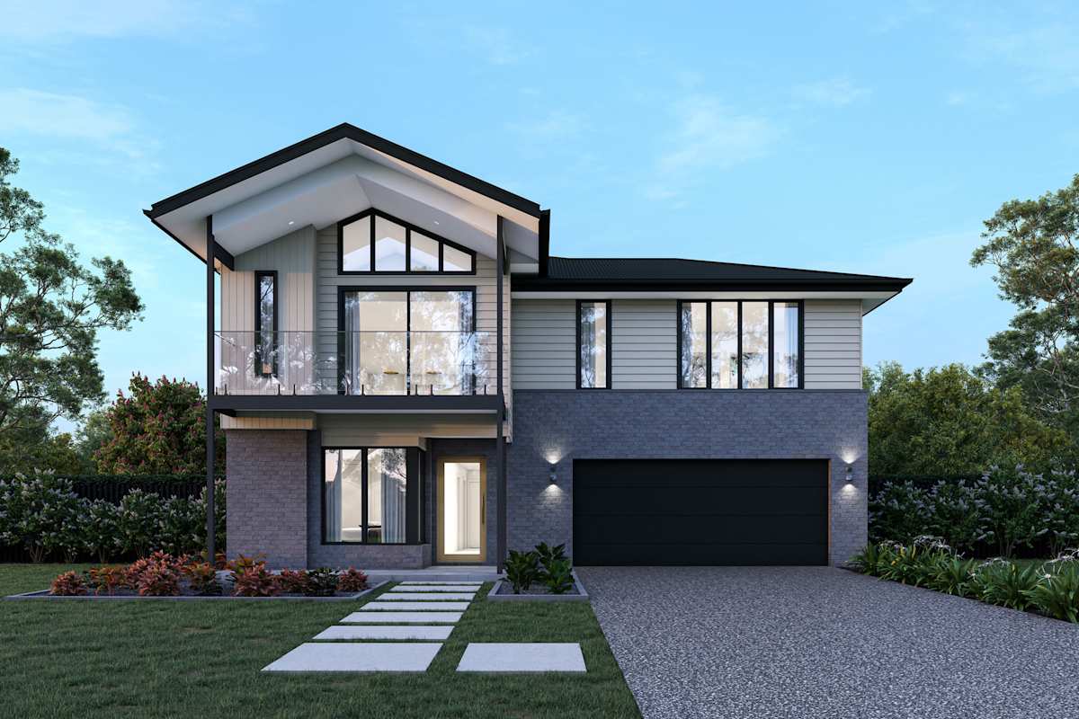Douglas 27 house design with Boston with balcony facade