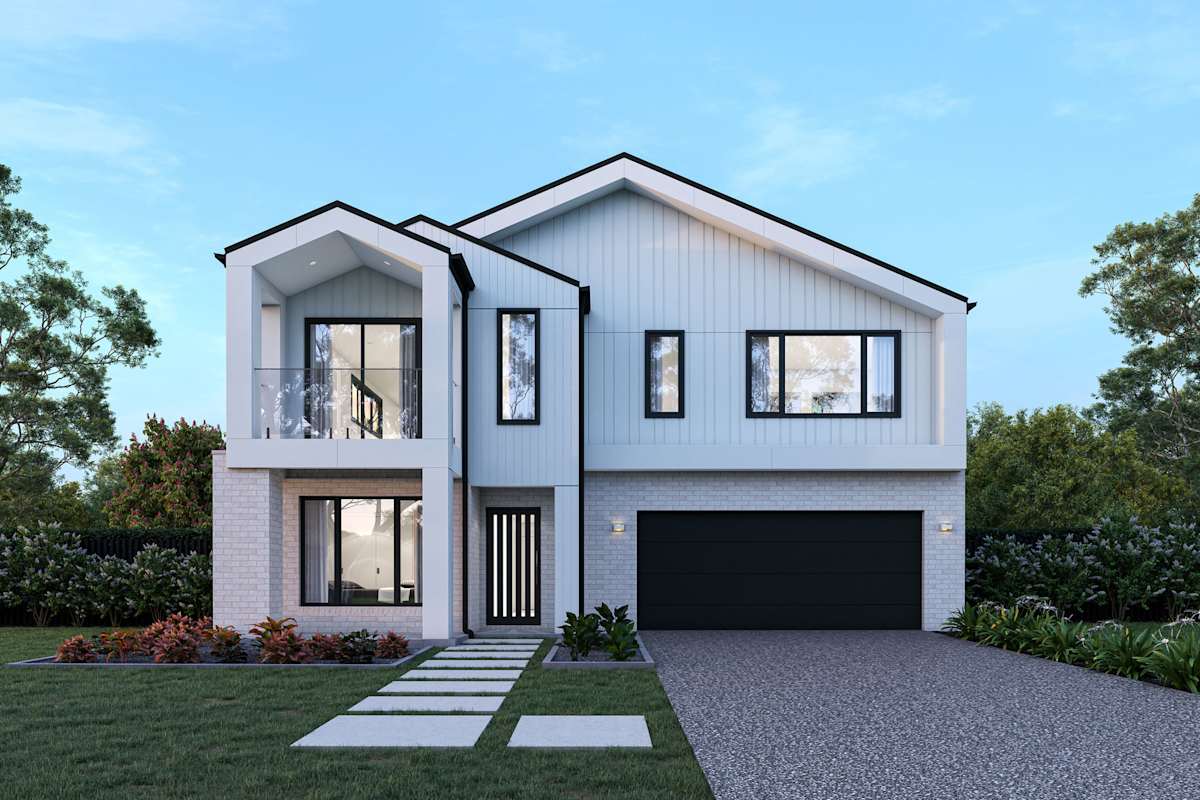 Douglas 27 house design with Malmo with balcony facade