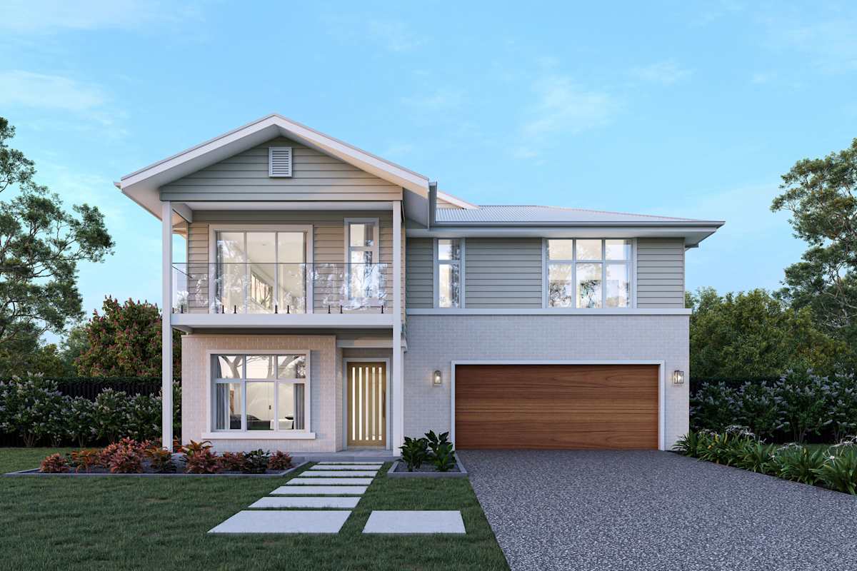Douglas 27 house design with Bayport with balcony facade