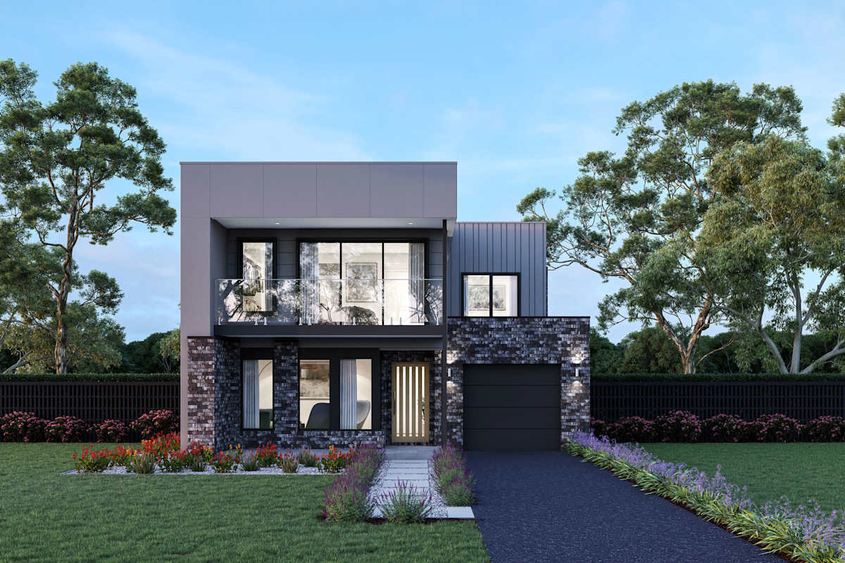 Brookvale 25 house design with Astoria with balcony facade