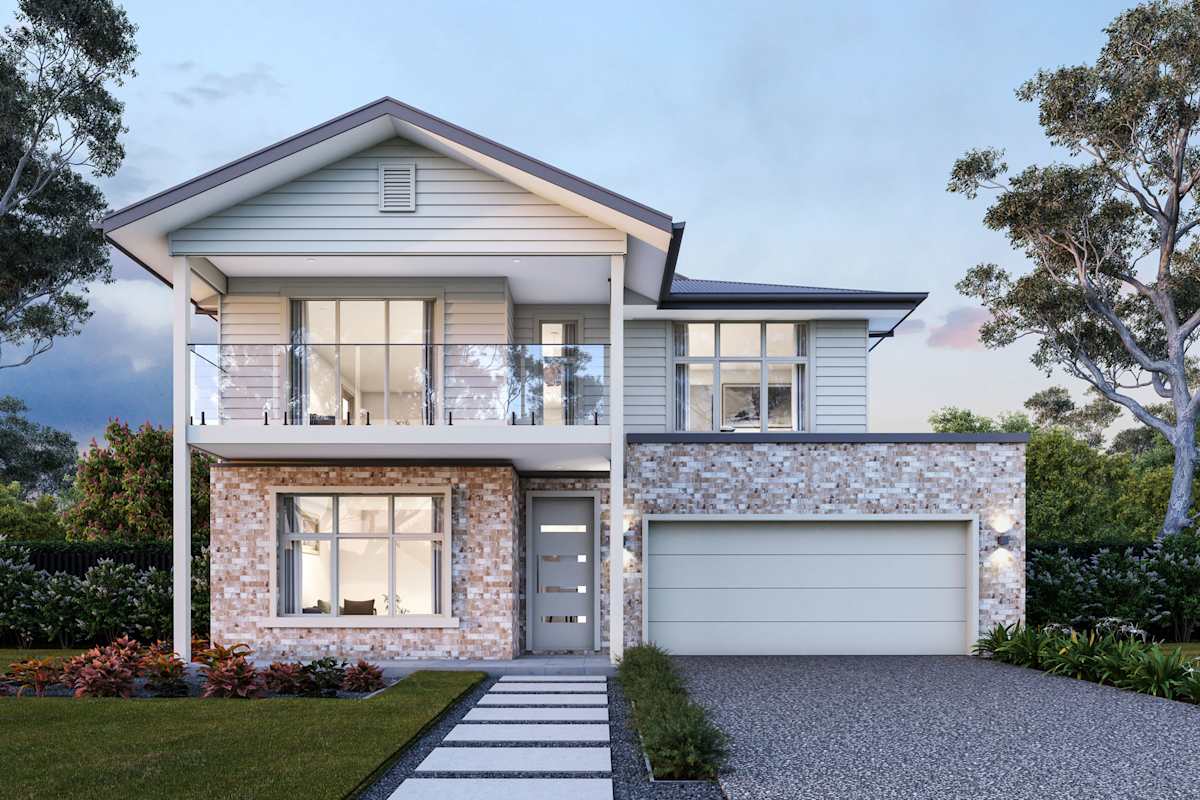 Seabreeze 33 house design with Bayport with balcony facade