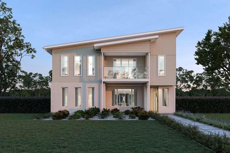 Chadwick 27 house design with Scamander with balcony facade