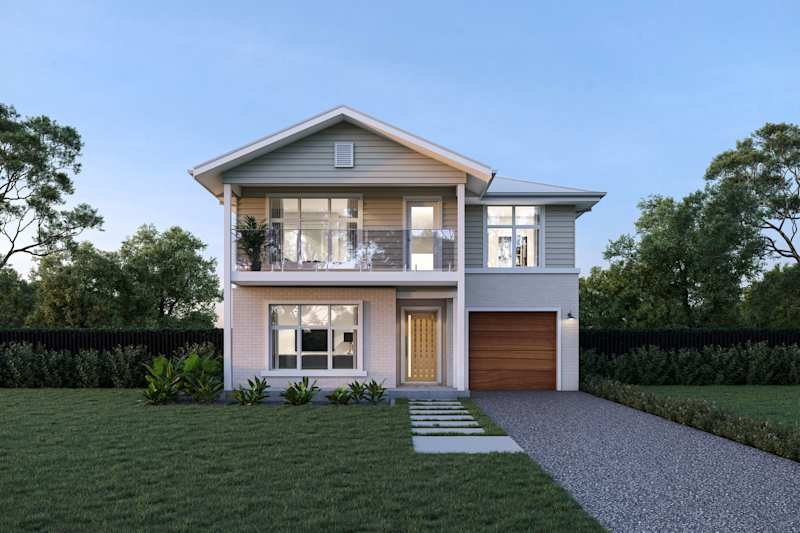 Lennox 23 Home Design Bayport with Balcony Facade