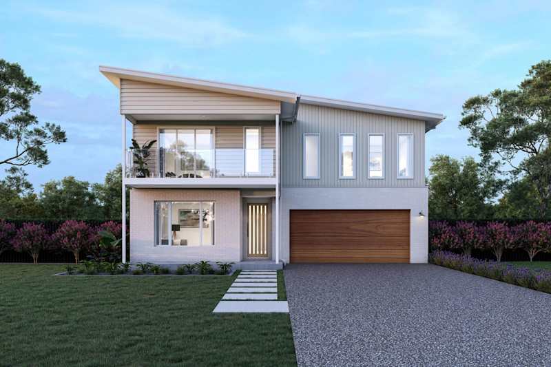 Taroona 32 Home Design Scamander with Balcony Facade - Double Storey Home Designs