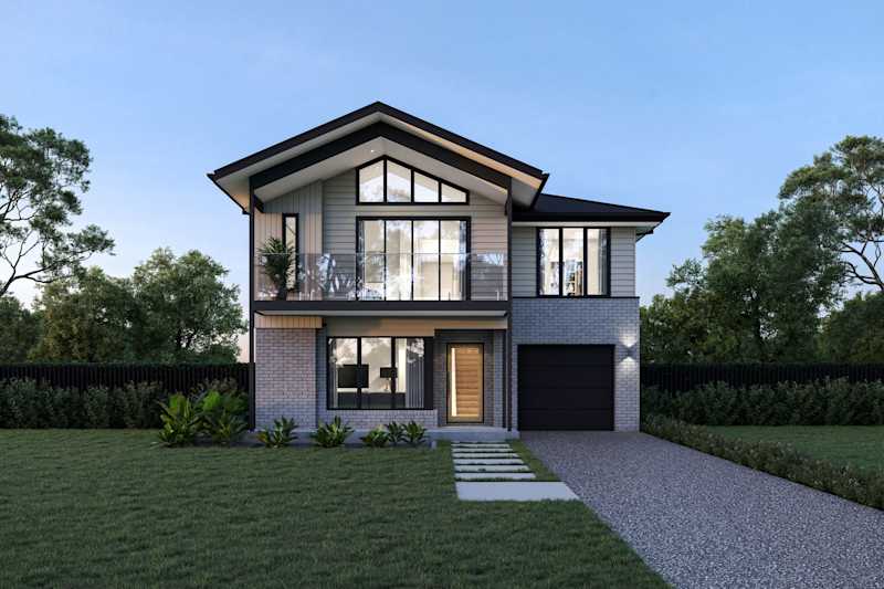 Lennox 23 Home Design Boston with Balcony Facade - 4 Bedroom Home Designs