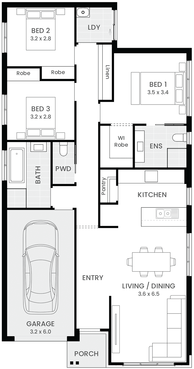 Corsica 16 floor plan