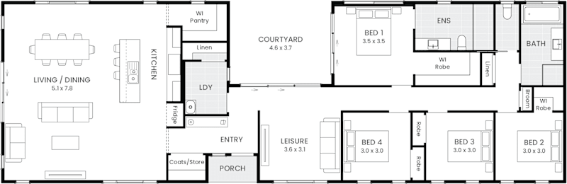 Barn House 20 floor plan