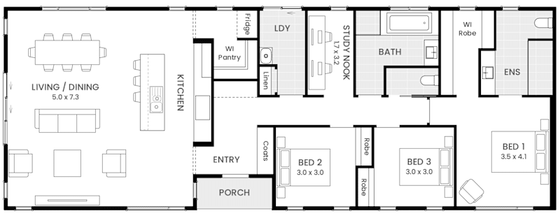 Barn House 17 floor plan