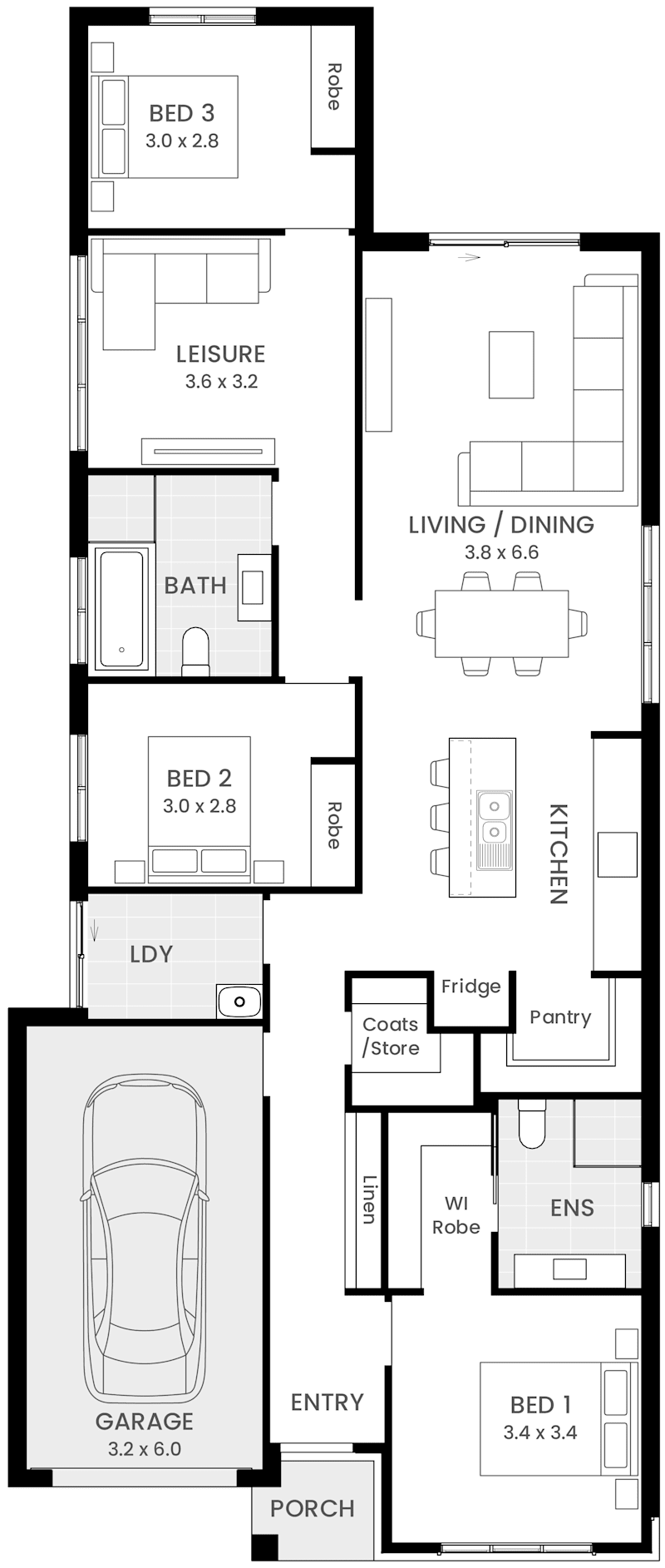 Ashbury Single Storey Home Design