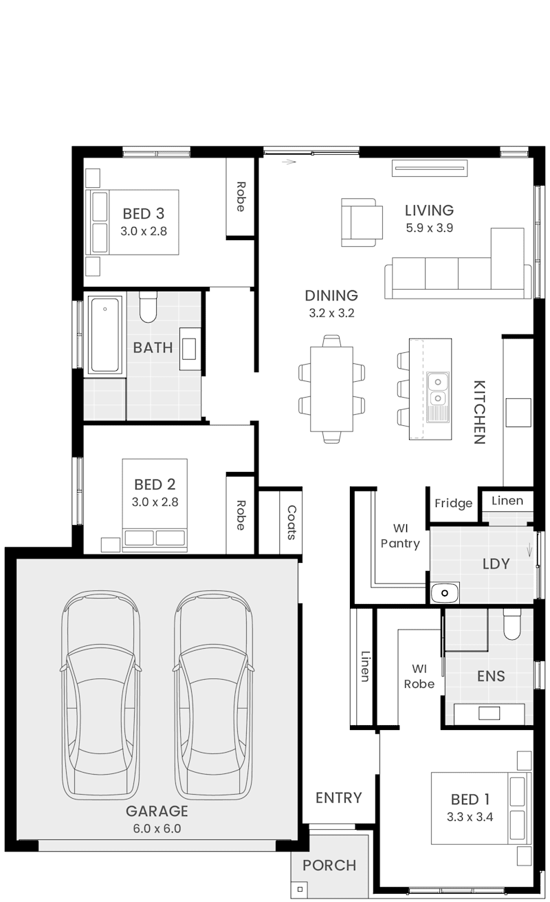Fairview 18 single storey Home Design Floor Plan