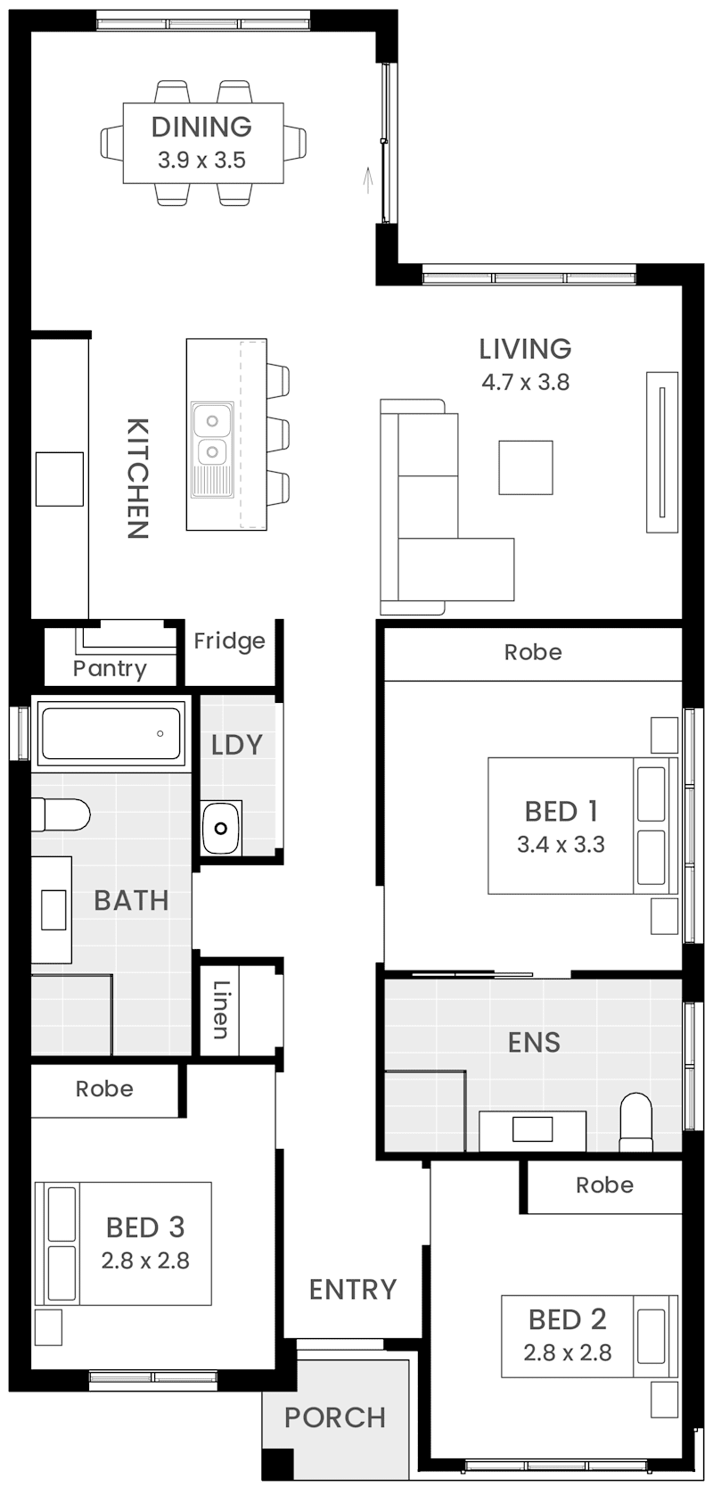 Lawson 12 single storey Home Design Floor Plan
