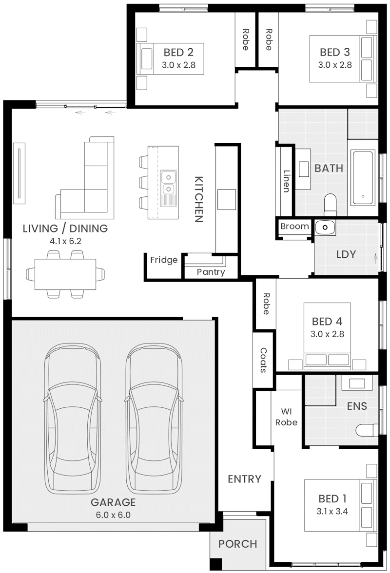 Logan 18 single storey floor plan