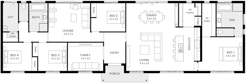 Woodbridge 24 single storey floor plan