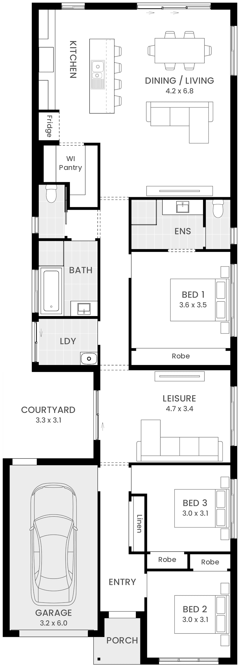 Argyle 19 single storey floor plan