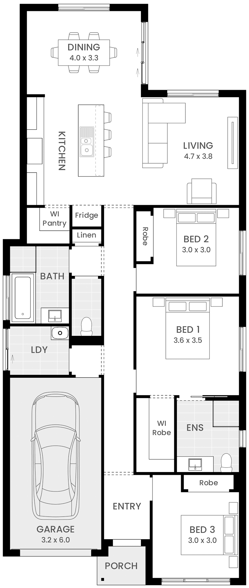 Somerset 17 single storey floor plan