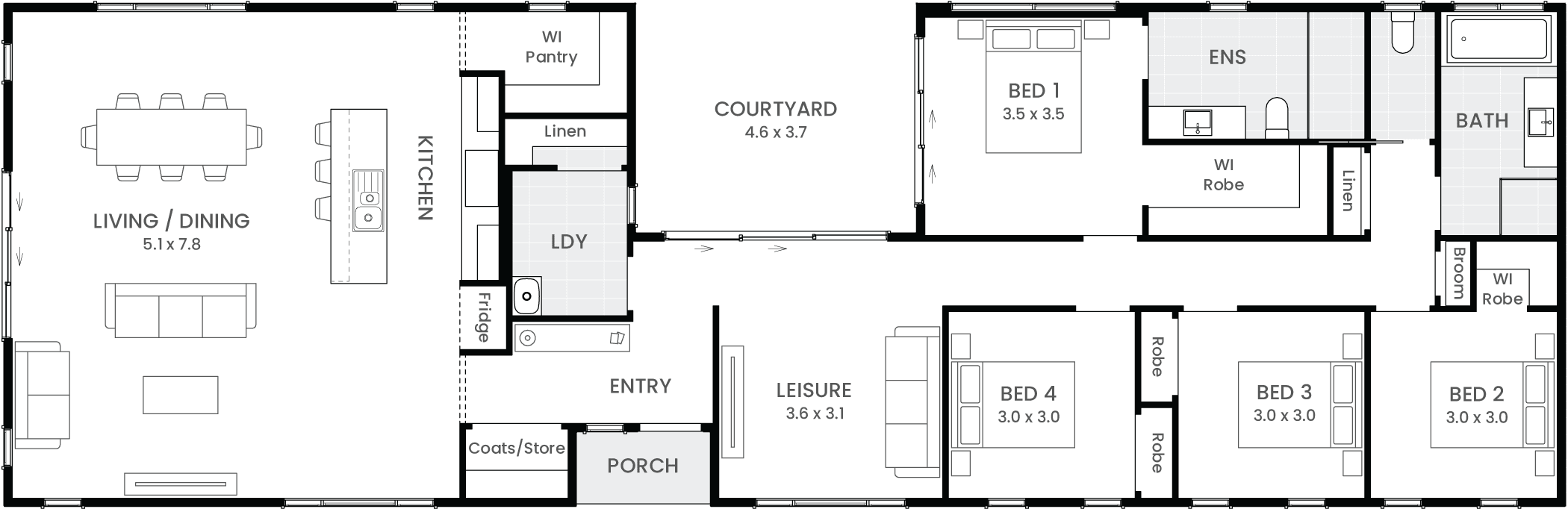 Barn House 20 floor plan