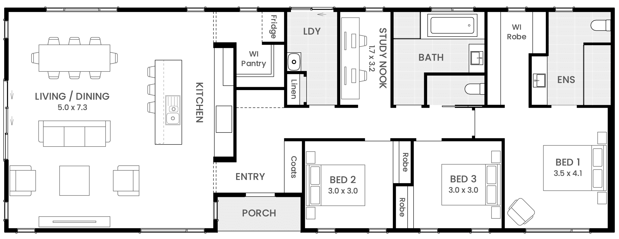Barn House 17 floor plan