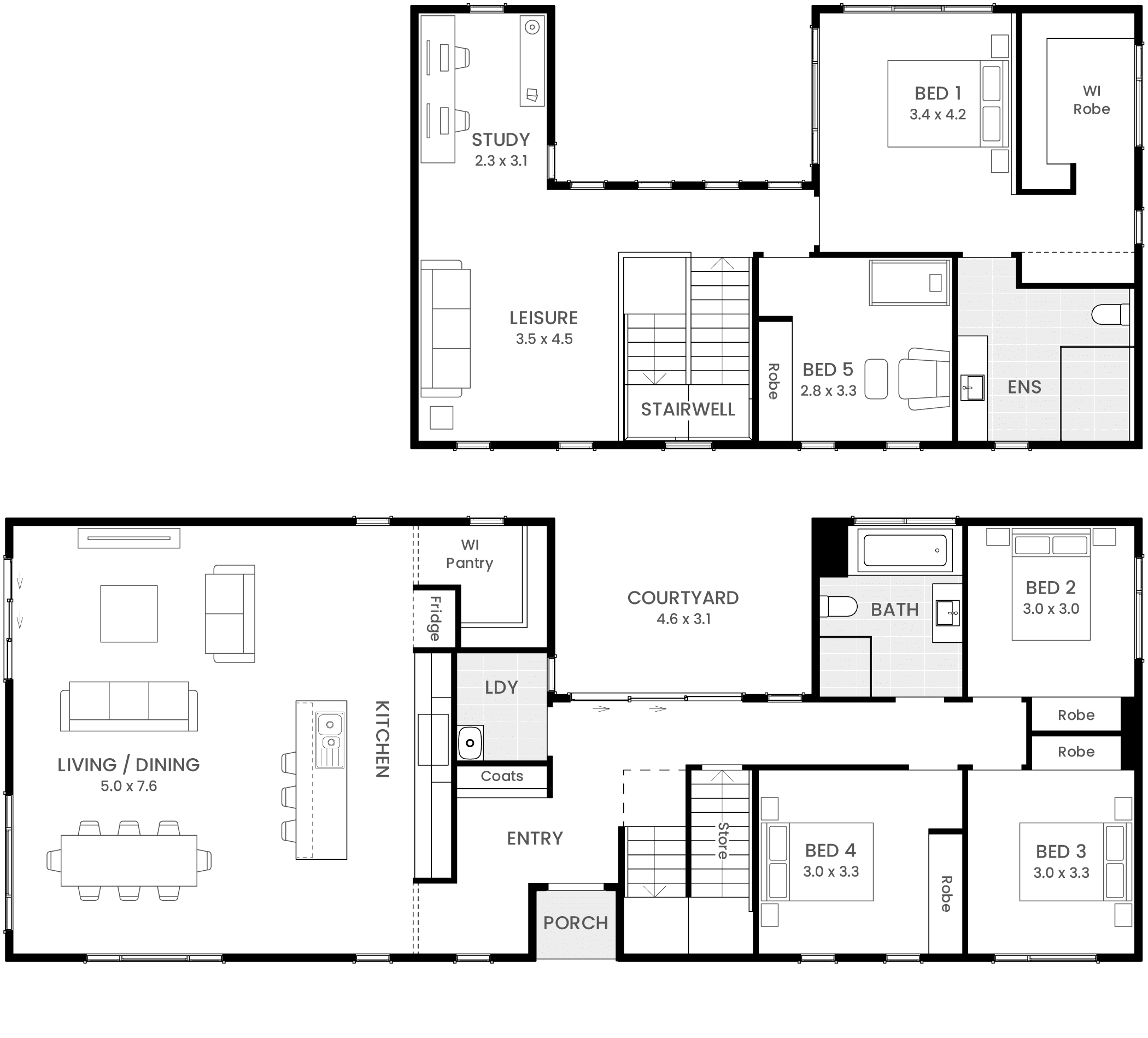 Barn House 24 floor plan
