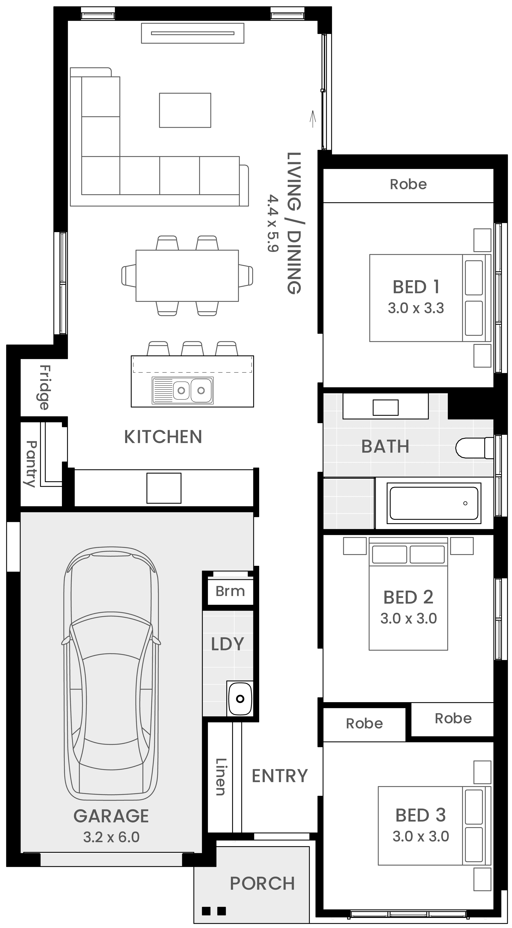Enfield 13 single storey Home Design Floor Plan