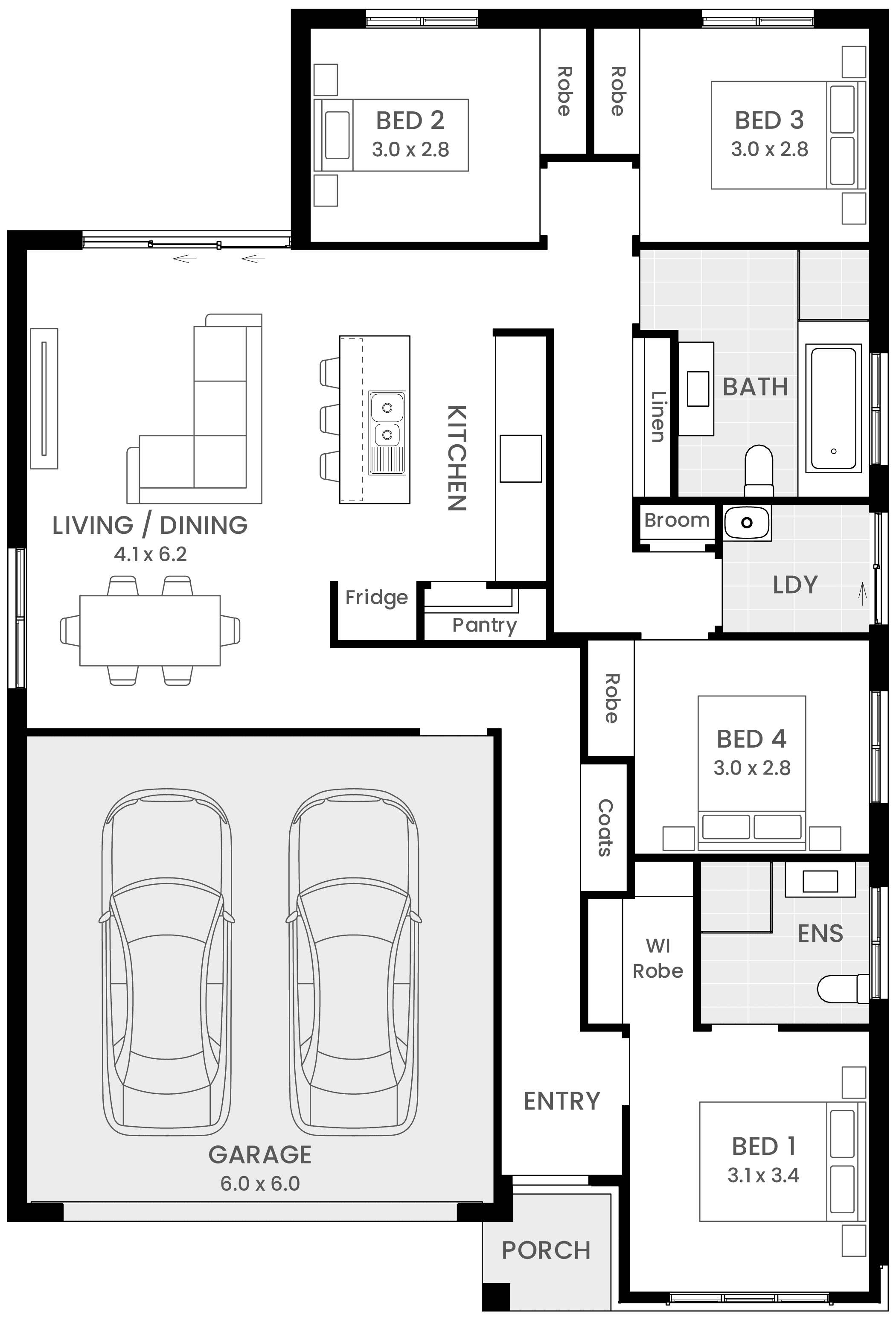Logan 18 single storey floor plan