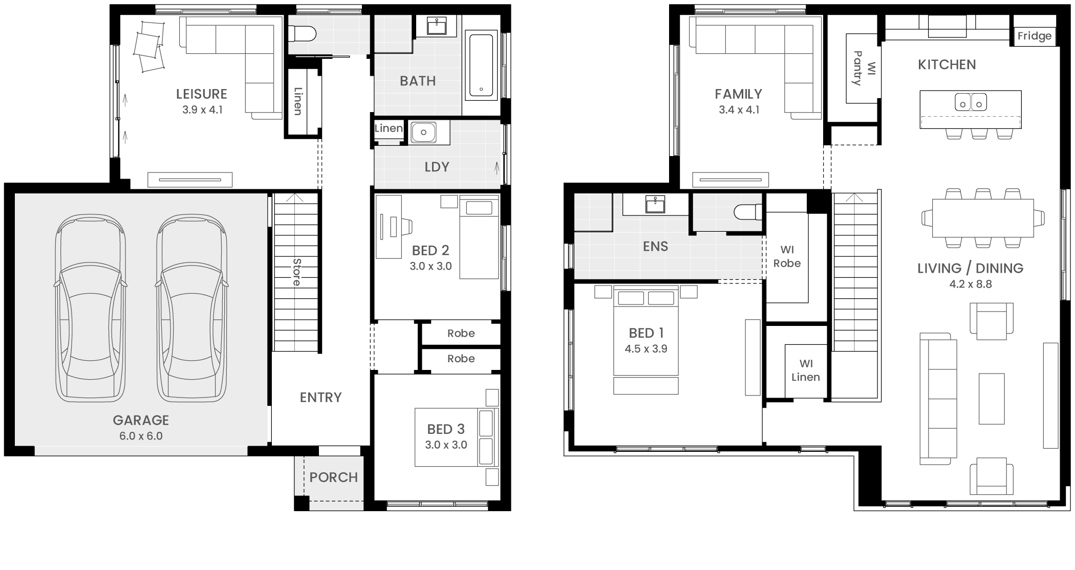 Douglas 27 double storey floor plan