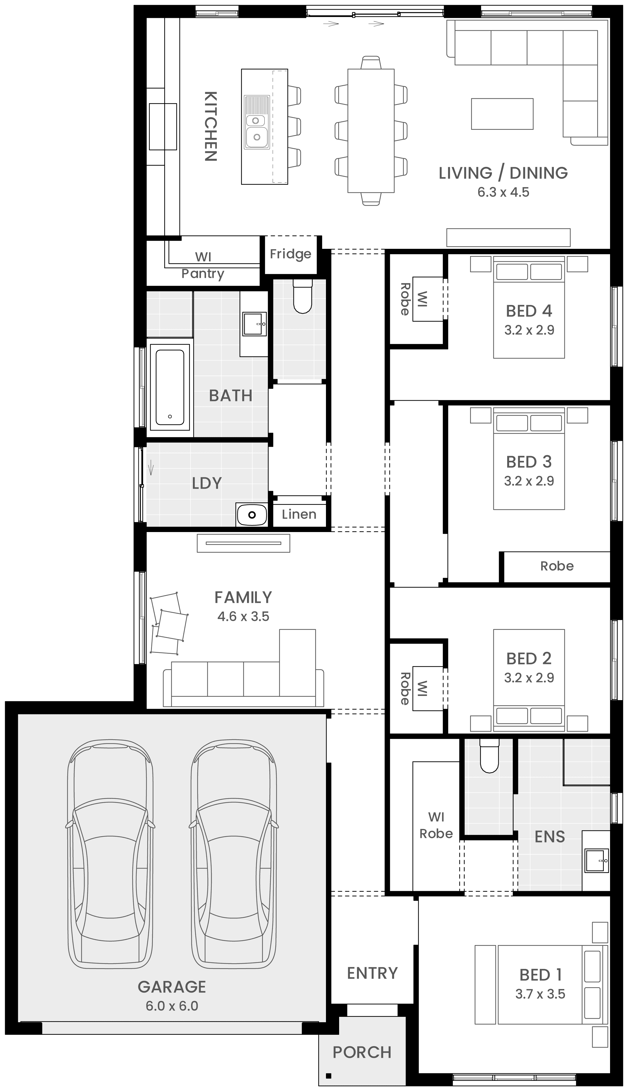 Seaford 23 single storey floor plan